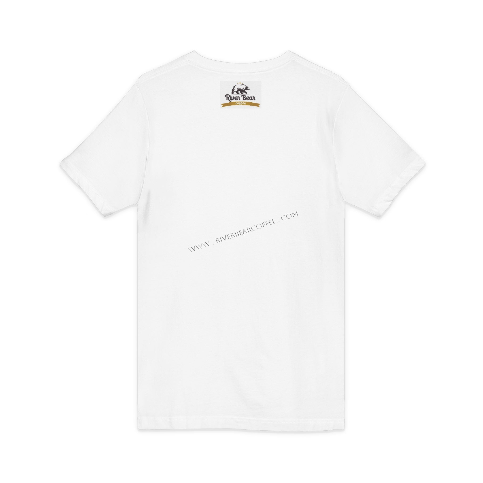 River Bear Logo V-Neck Tee — Casual Outdoorsy Graphic T-Shirt